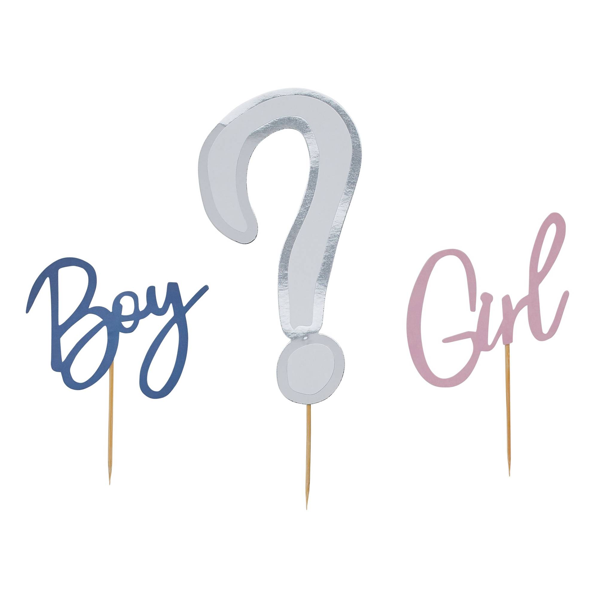 Gender Reveal Cake Topper Set