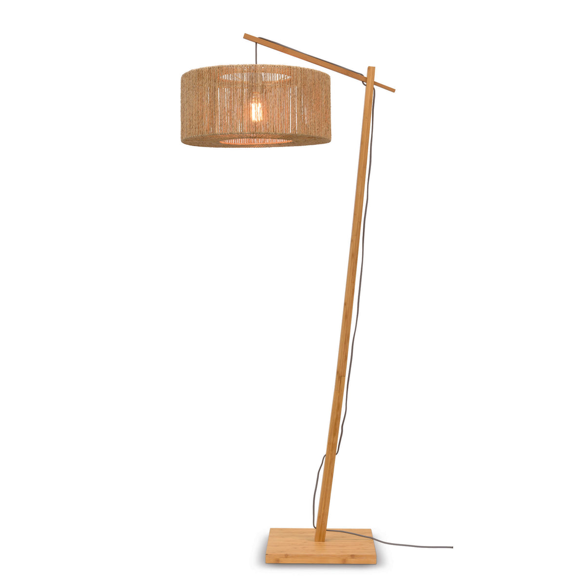GOOD&MOJO vloerlamp Iguazu - bruin - Ø50cm