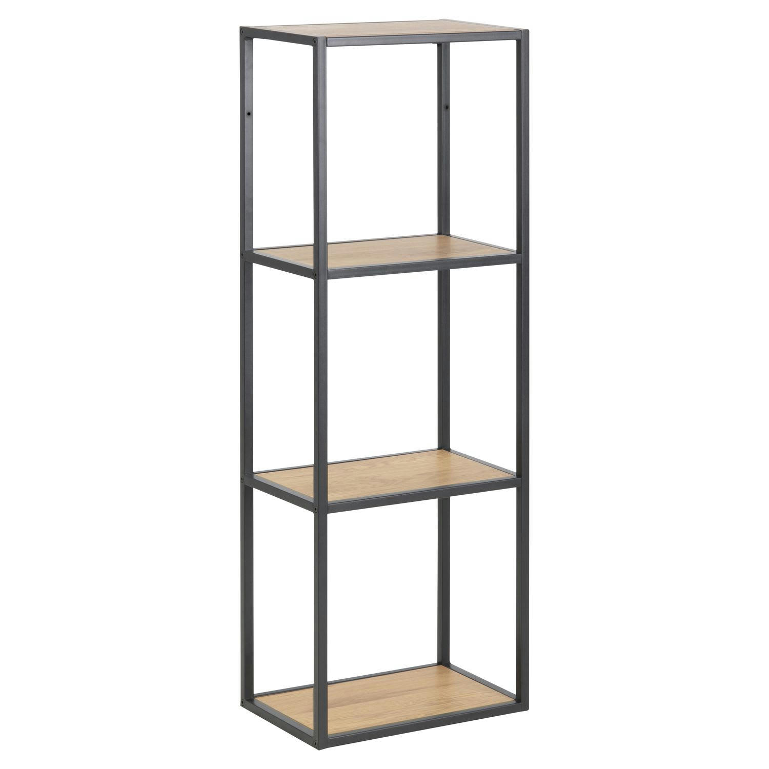 SIREINE - Etagère ajourée sur 3 niveaux en mdf et métal beige