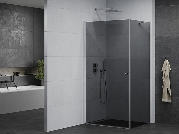 Mexen Pretoria cabine de douche pivotante 100 x 120 cm, graphite, chrome - 852-100-120-01-40