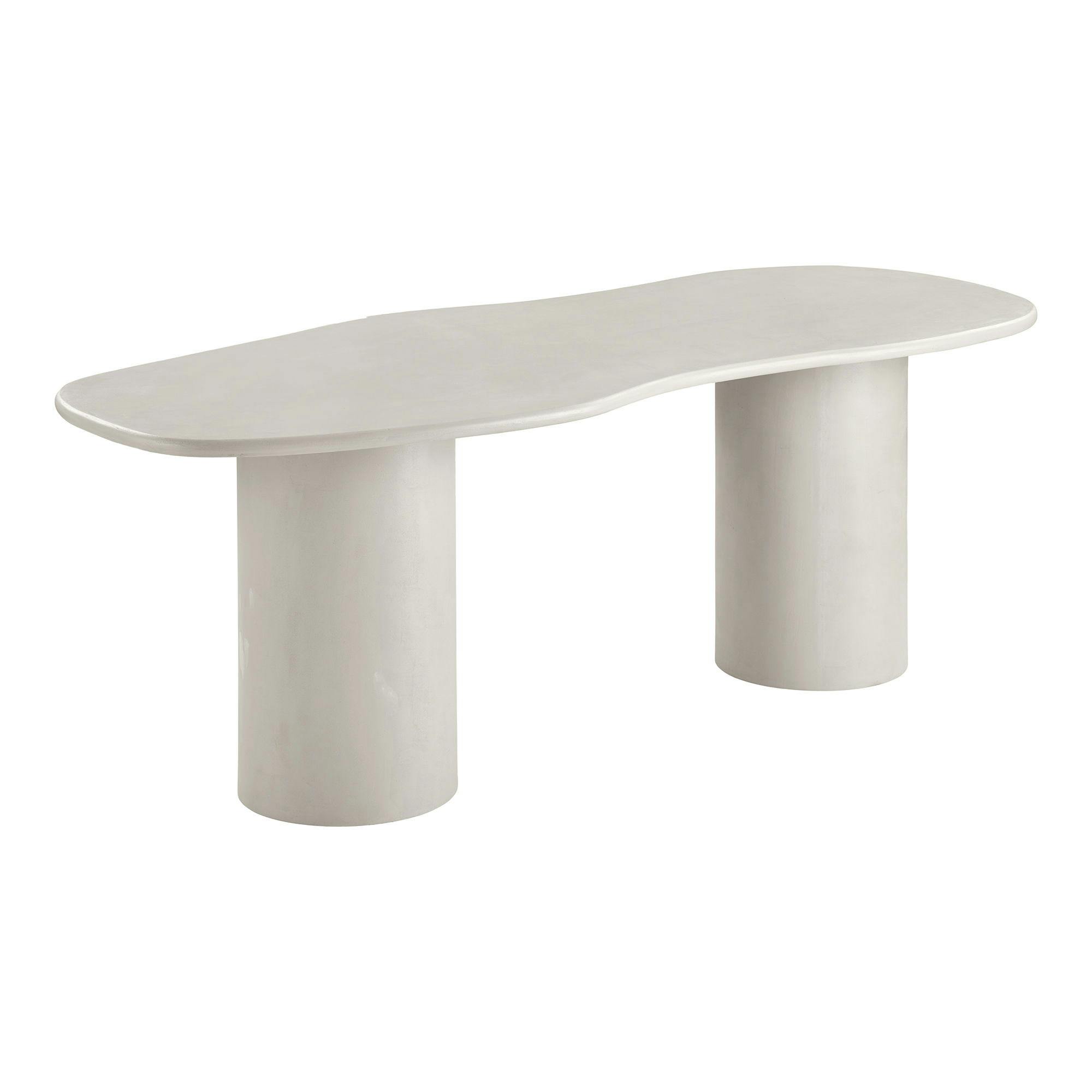 Table à manger moderne grise - organique, 200 cm ALBERTA