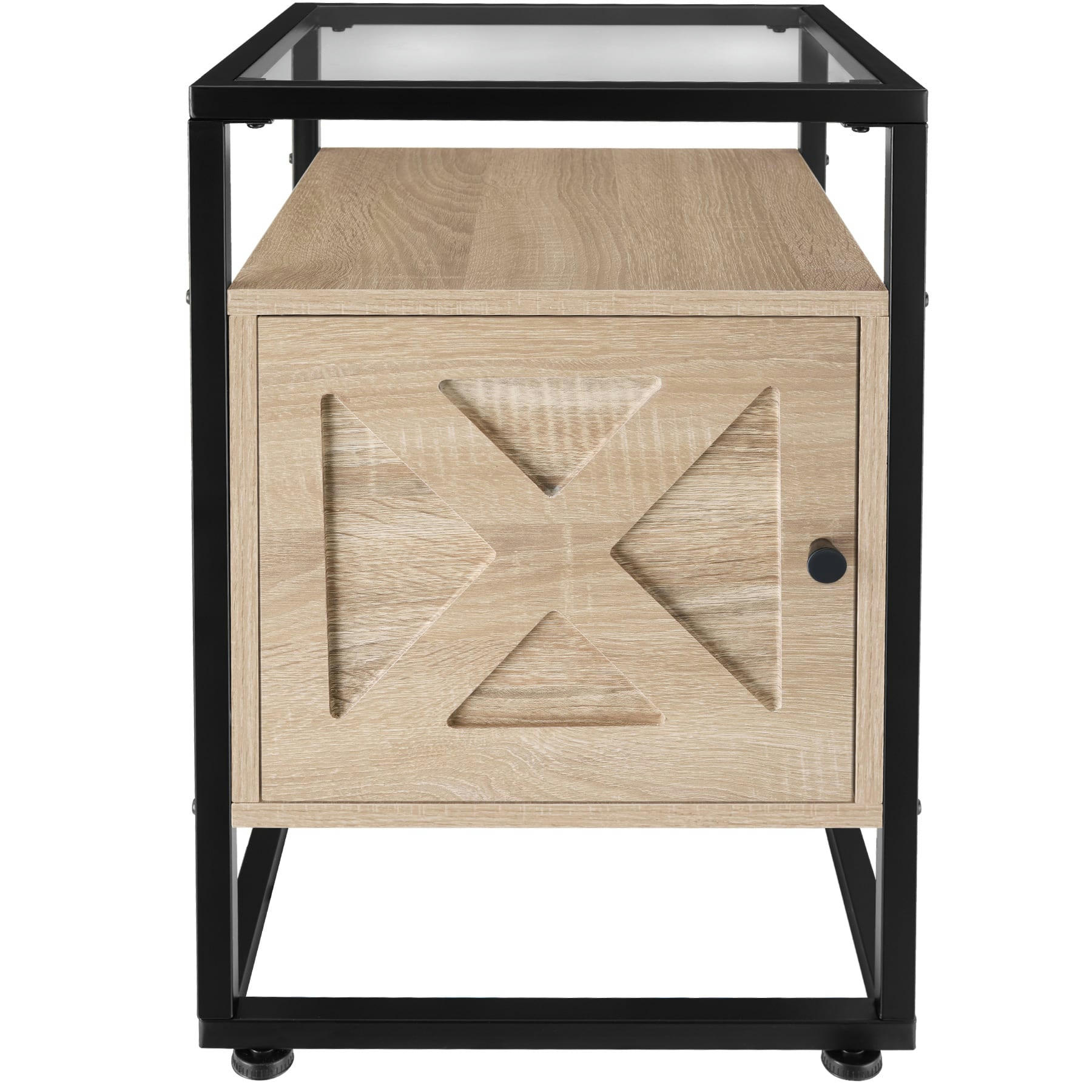 - Table de chevet Style industriel Bois clair industriel, Chêne Sonoma