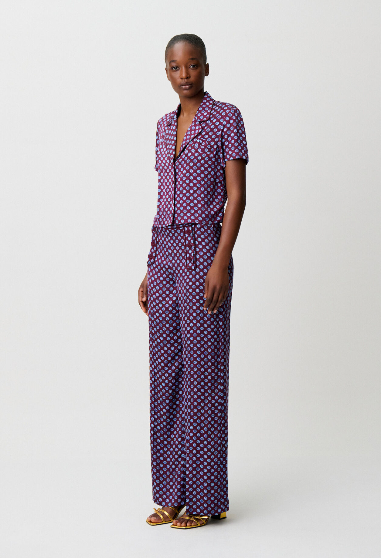 Chemise courte imprimée