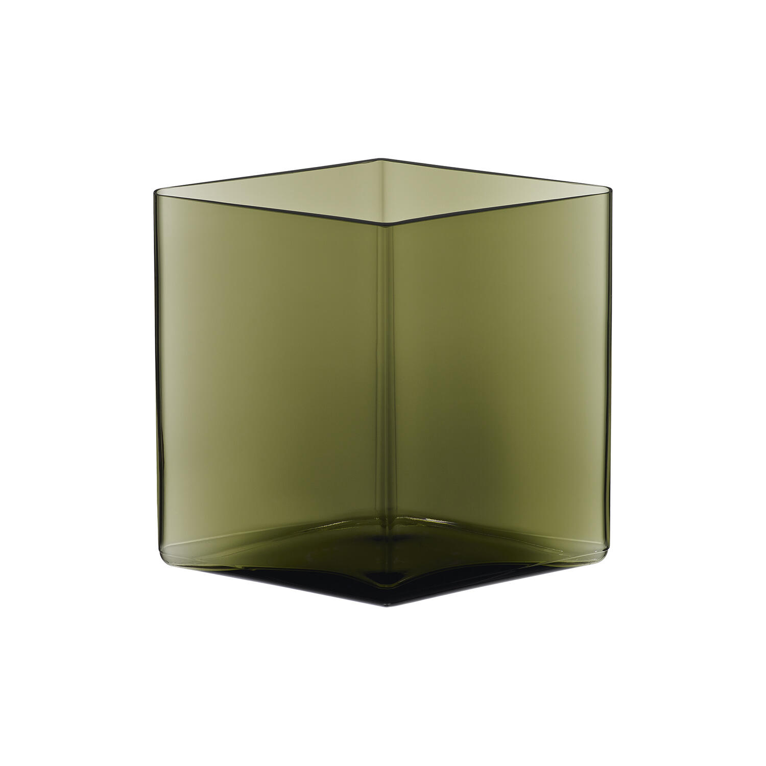 Ruutu vase, moss green
