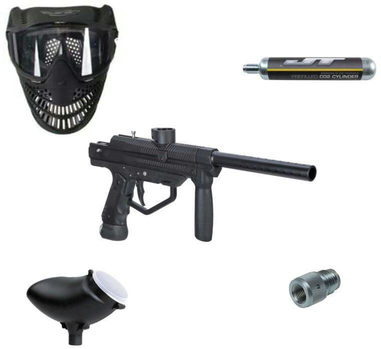 JT Stealth Paintball Market Kit with Semi-Automatic Marker, Goggles, Cartridge, Adapter