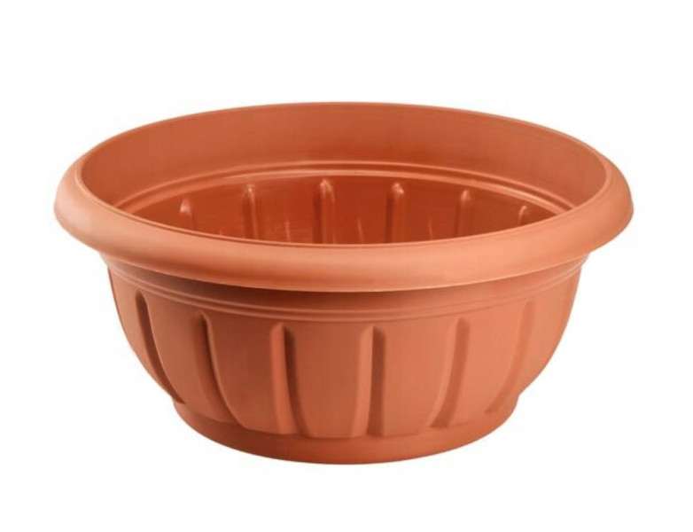 Donica plastikowa misa okrągła 26 cm terakota