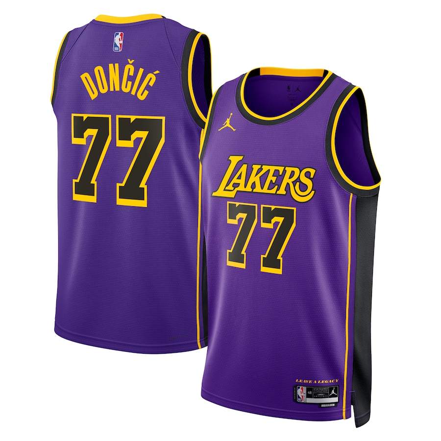 Luka Dončić Los Angeles Lakers Jordan Brand Statement Edition Swingman Jersey - Purple