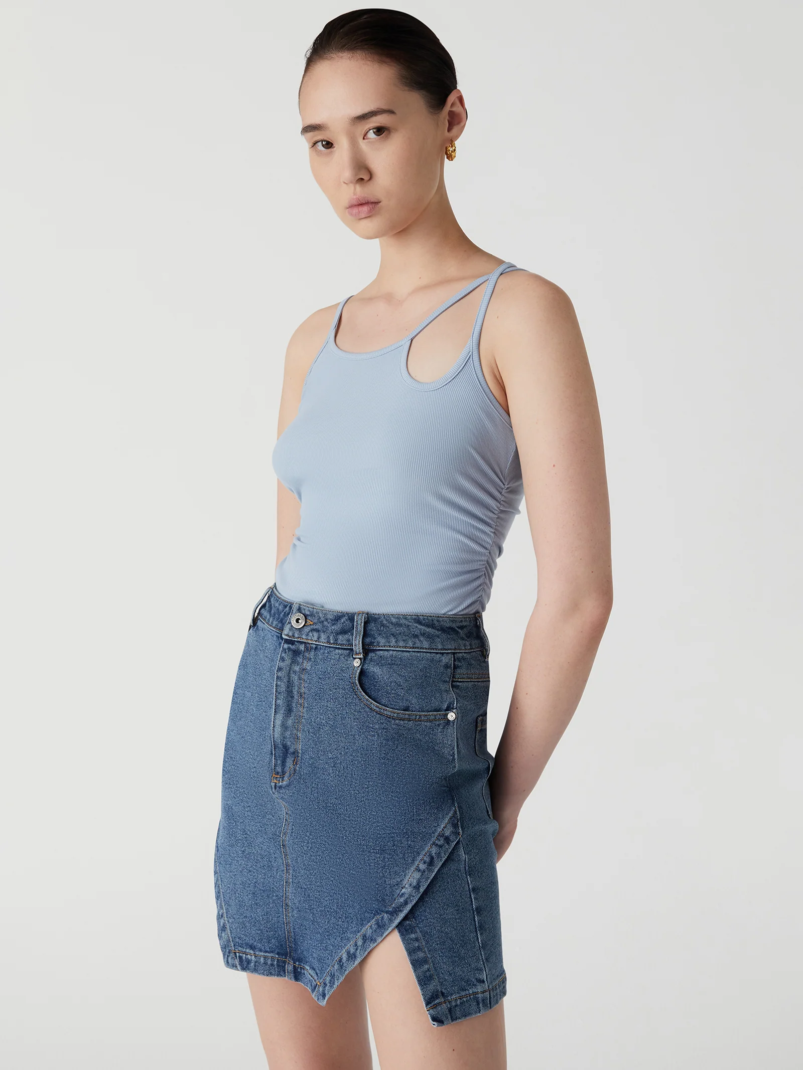 Arrow Denim Skirt