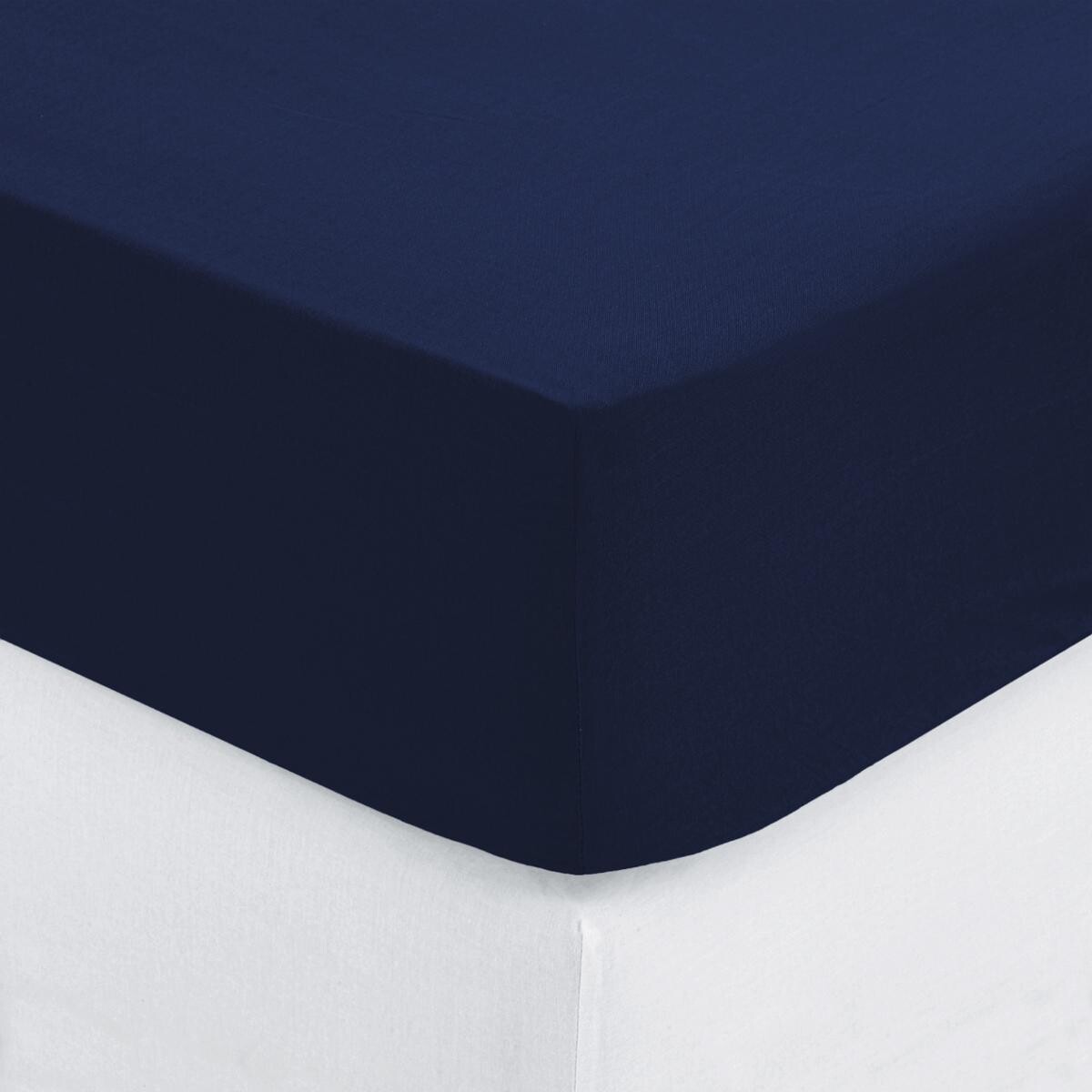 Fitted sheet, cotton Ink Blue, 160x200 cm