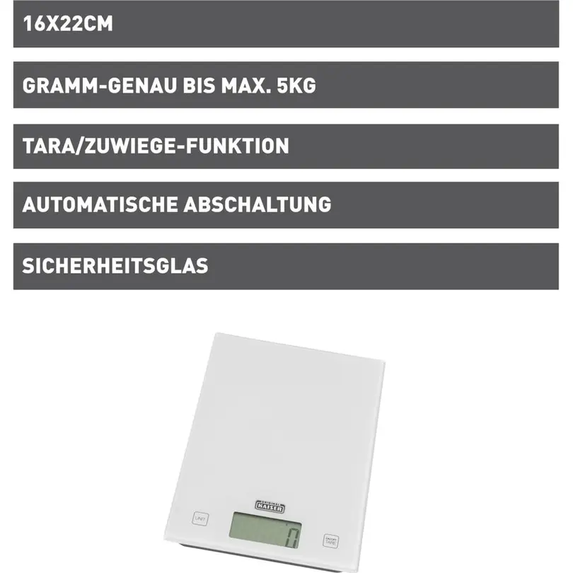 Küchenwaage Digitale Back-Küchenwaage