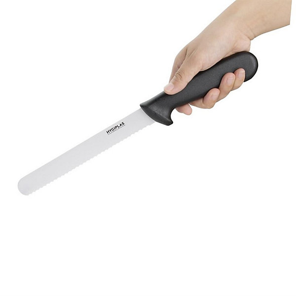 Couteau à Pain Professionnel Noir 200 mm - Hygiplas
