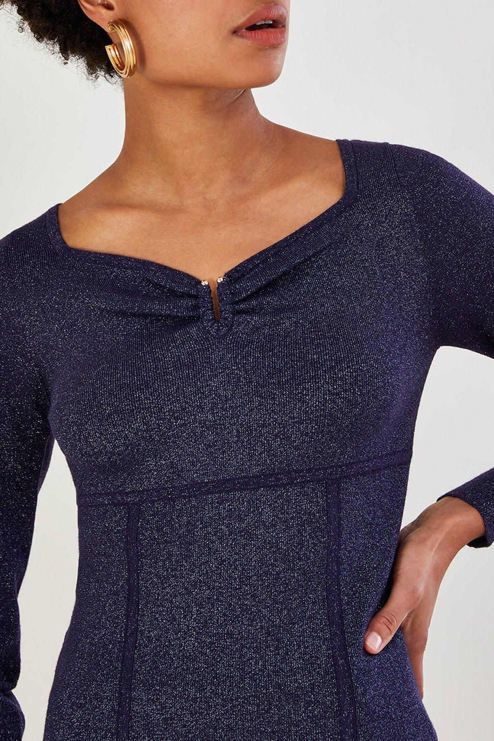 Monsoon Metallic Bodice Detail Jumper