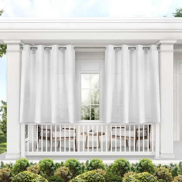 ATI Home Miami Indoor/Outdoor Grommet Top Curtain Panel Pair