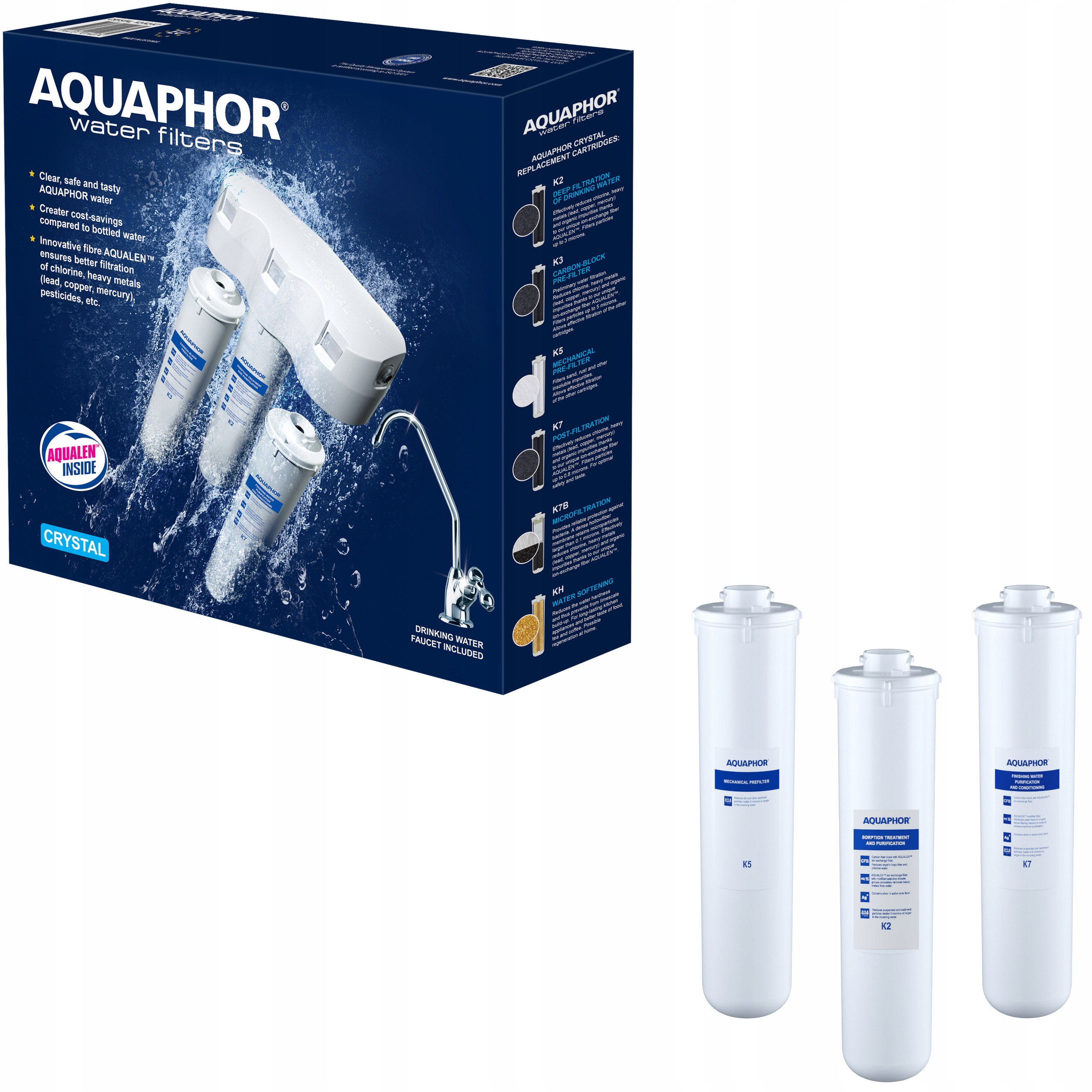 Filtr do wody Aquaphor Kryształ A   komplet wkładów