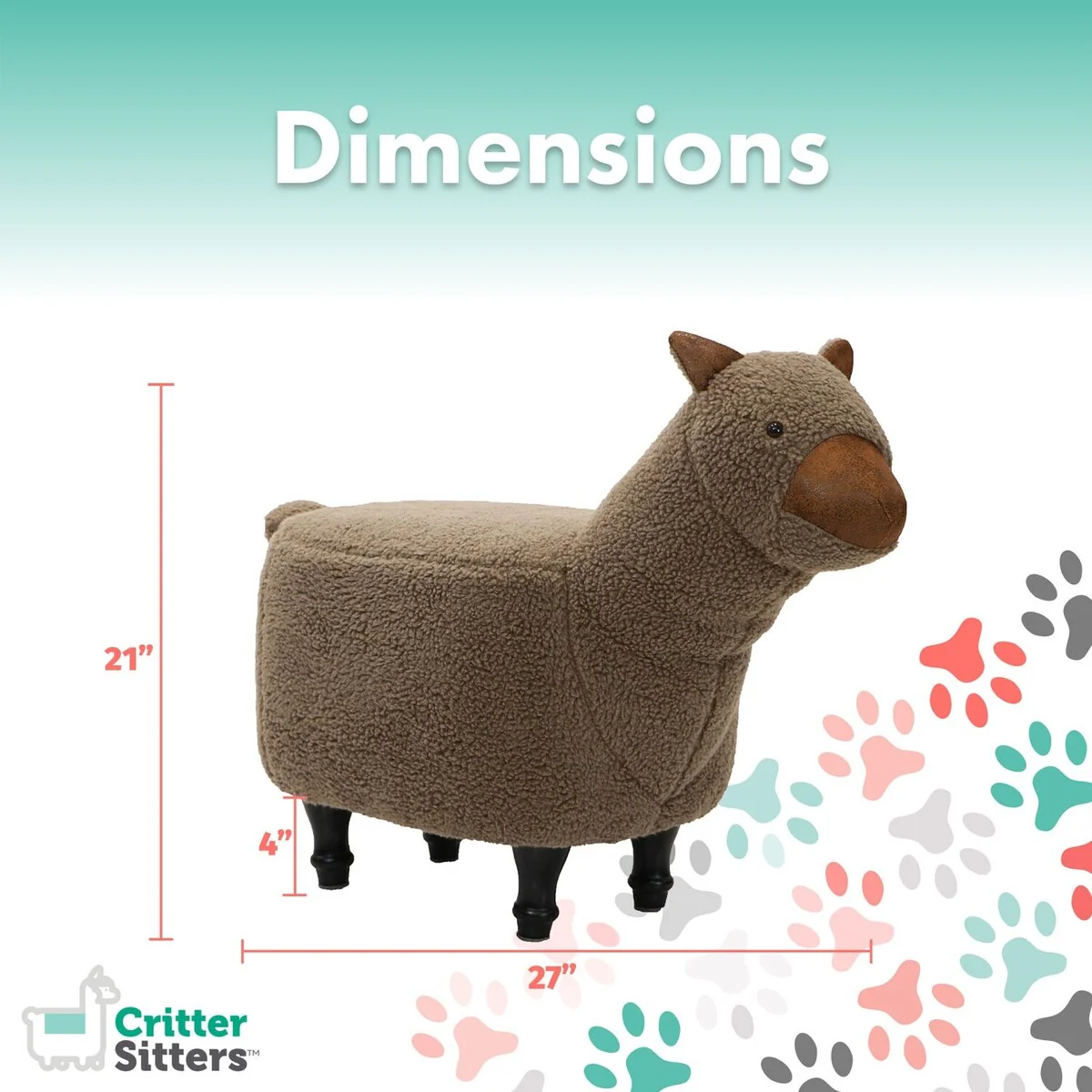 Critter Sitter Llama Ottoman