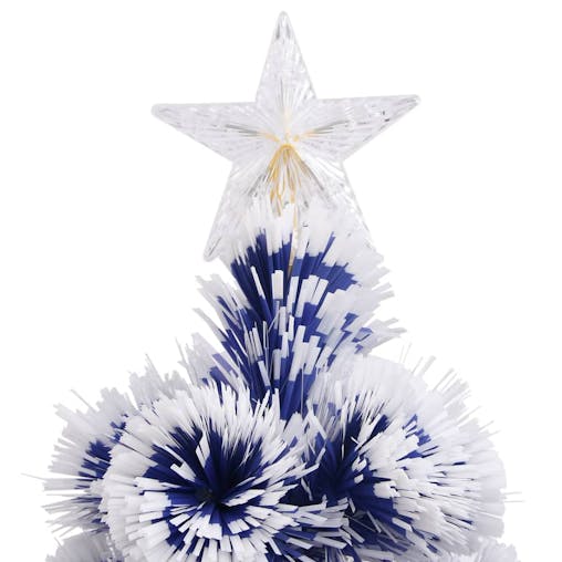 NNEVL Artificial Christmas Tree with LED White&Blue 240 cm Fibre Optic