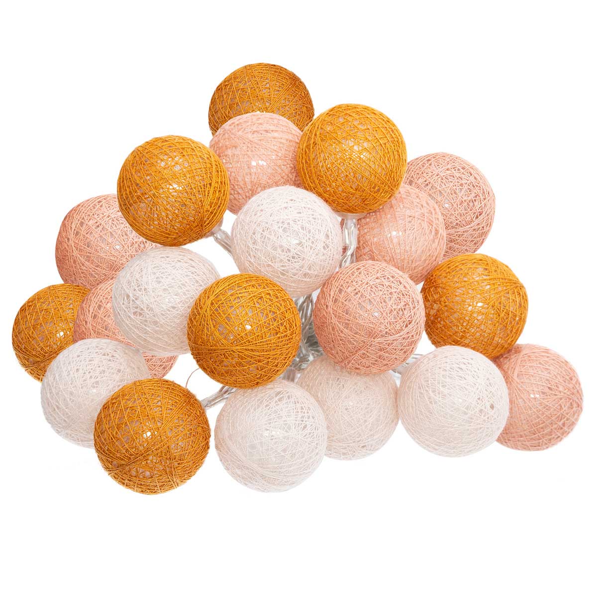 Grinalda 20 LED rosa e laranja 435cm