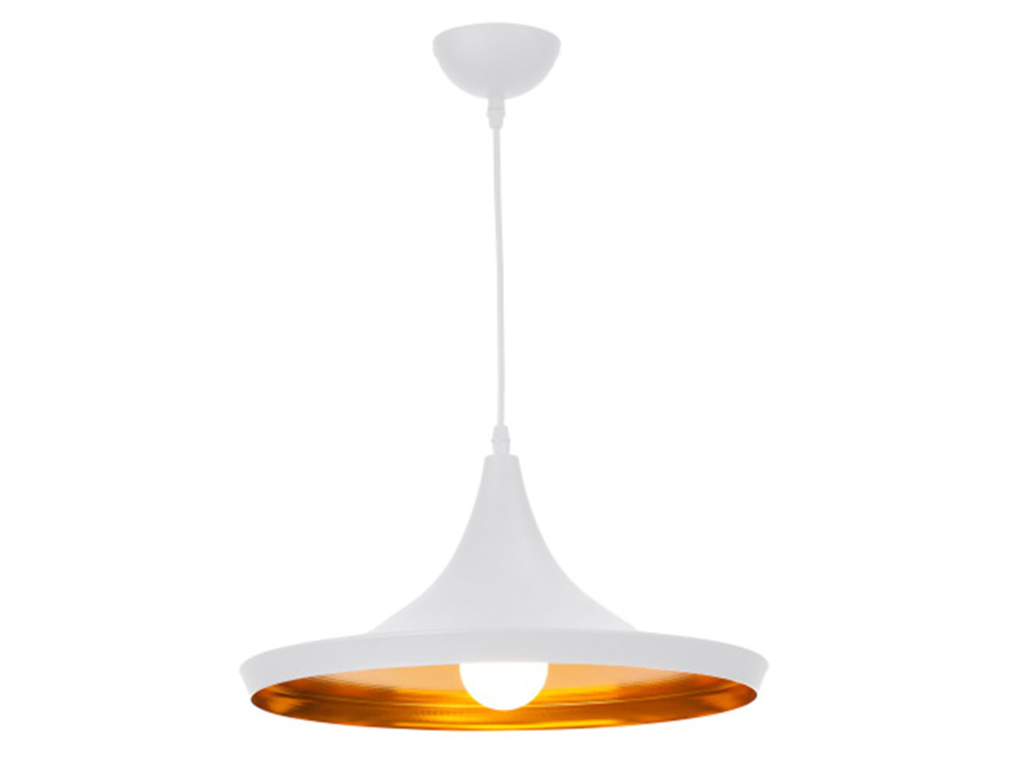 Lampa wisząca Sona aluminiowa biało-złota