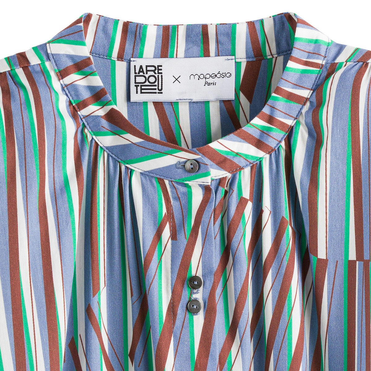 Robe droite, longue, manches courtes, imprimée