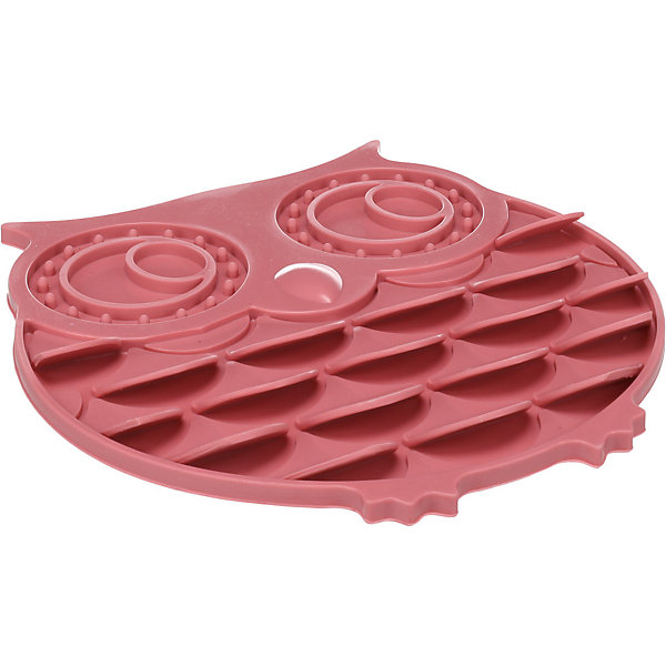 Le tapis à lécher Dudu Hibou rose, 28 par 28 par 2,5 cm, pour les chiens et les chats