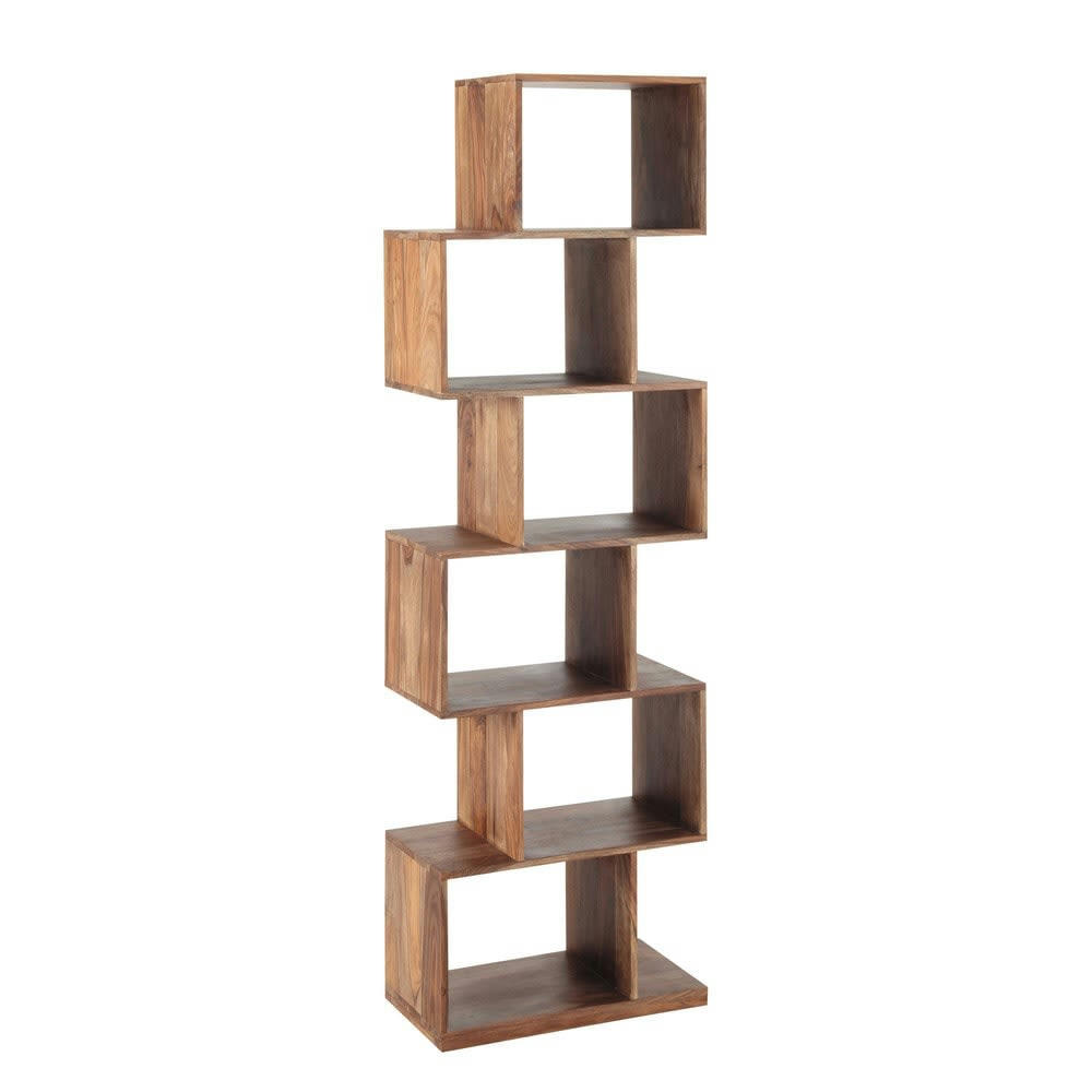 Stockholm - Étagère déstructurée 6 cases en sheesham massif
