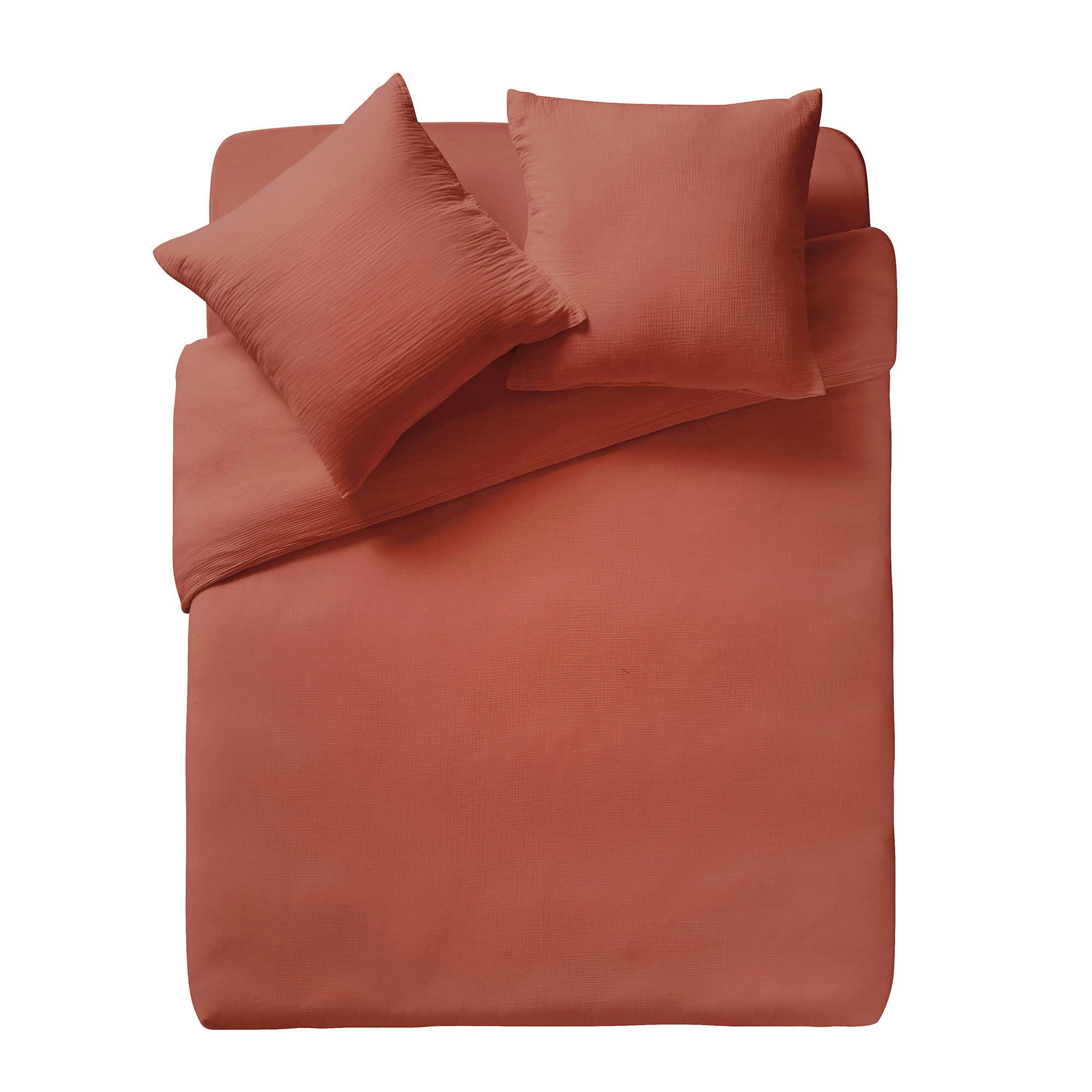 TENDRESSE - Housse de couette en coton orange 260x240