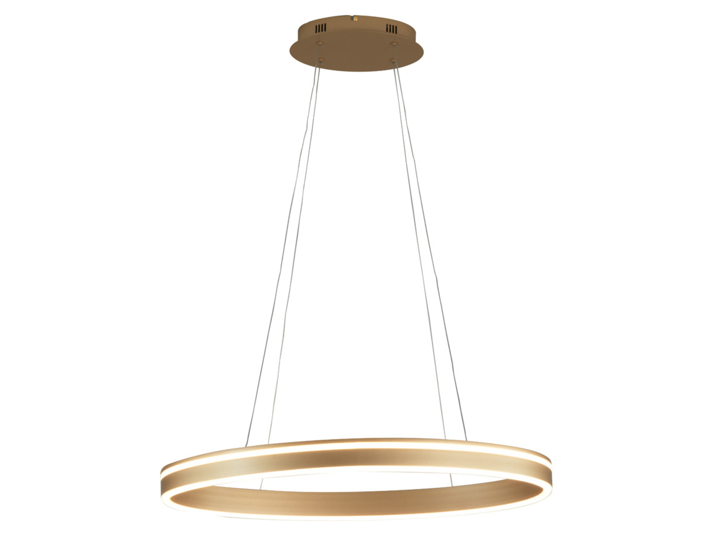Lampa wisząca Vivies LED ze ściemniaczem złota