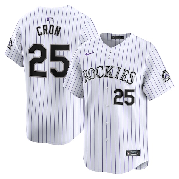 CJ Cron Colorado Rockies Nike Home Limited Player Jersey - White