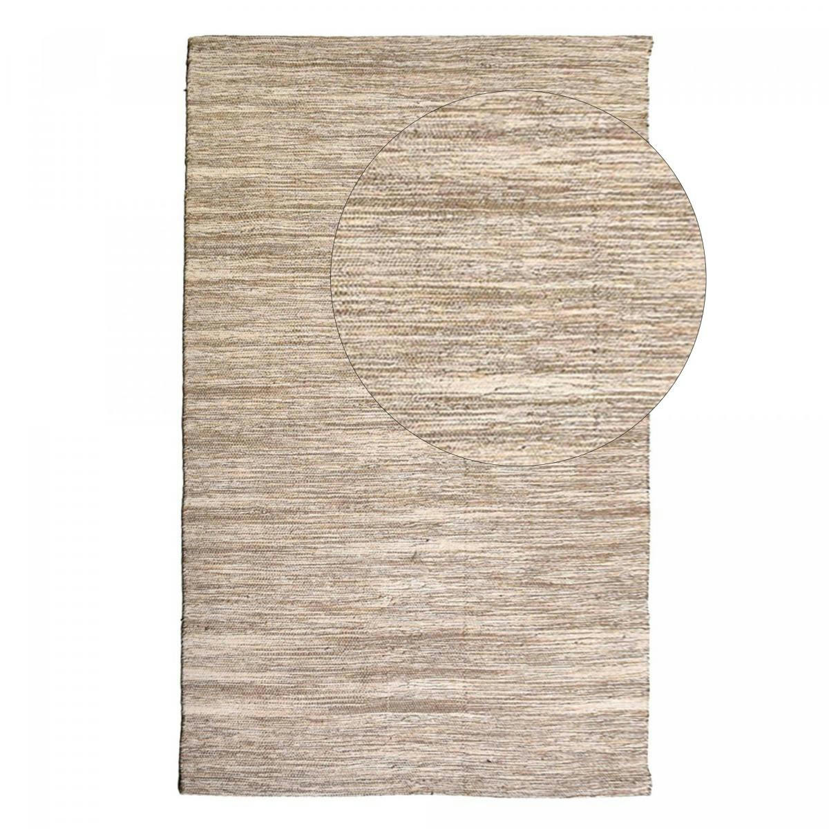 UNI CHINÉ 100% BIO - Tapis salon en coton beige 80x150