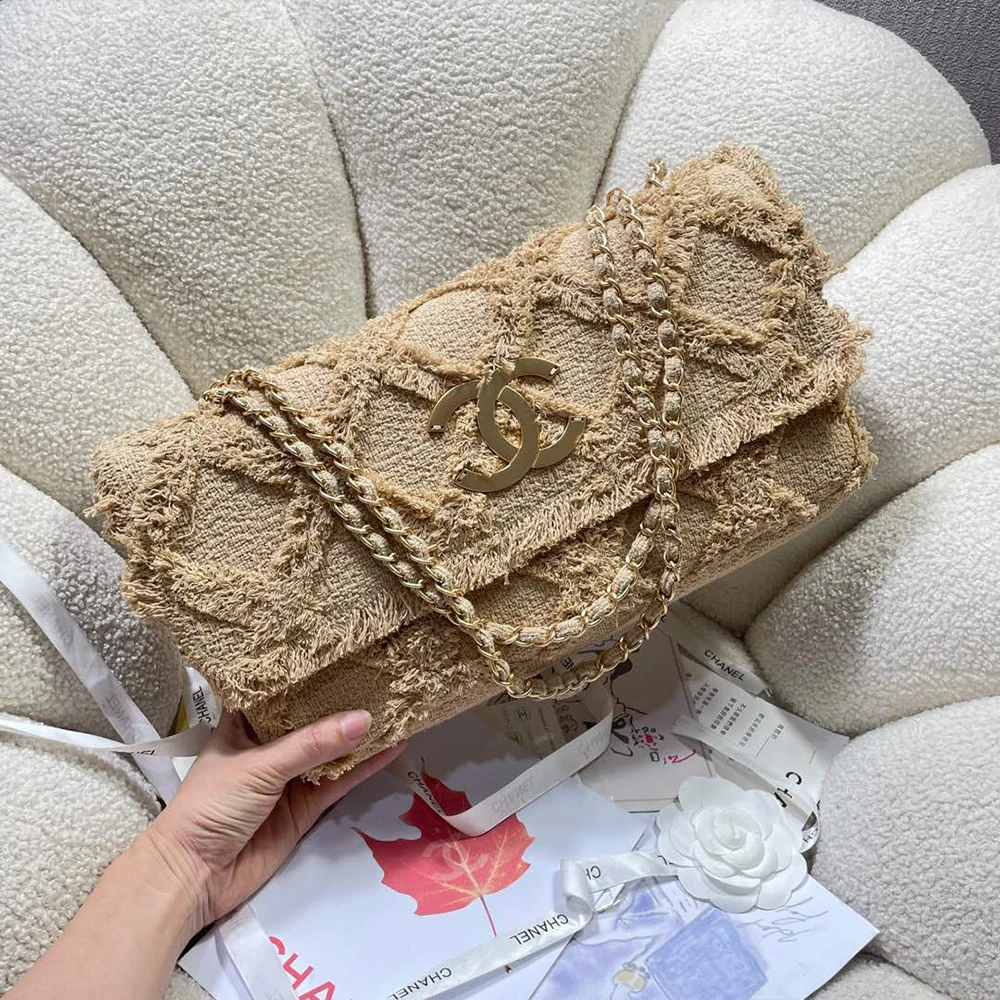 Chanel Large Crochet Flap Shoulder Bag