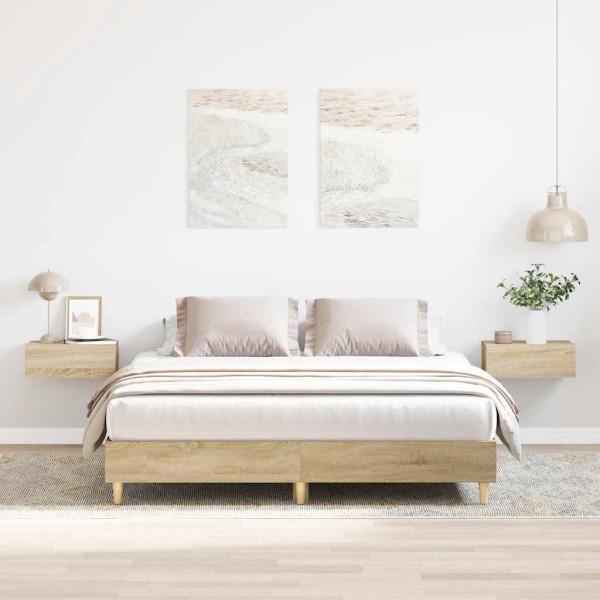 Łóżko Brązowe Rama Łóżka Ze Stelażem Do Sypialni Pokoju 150x200 cm
