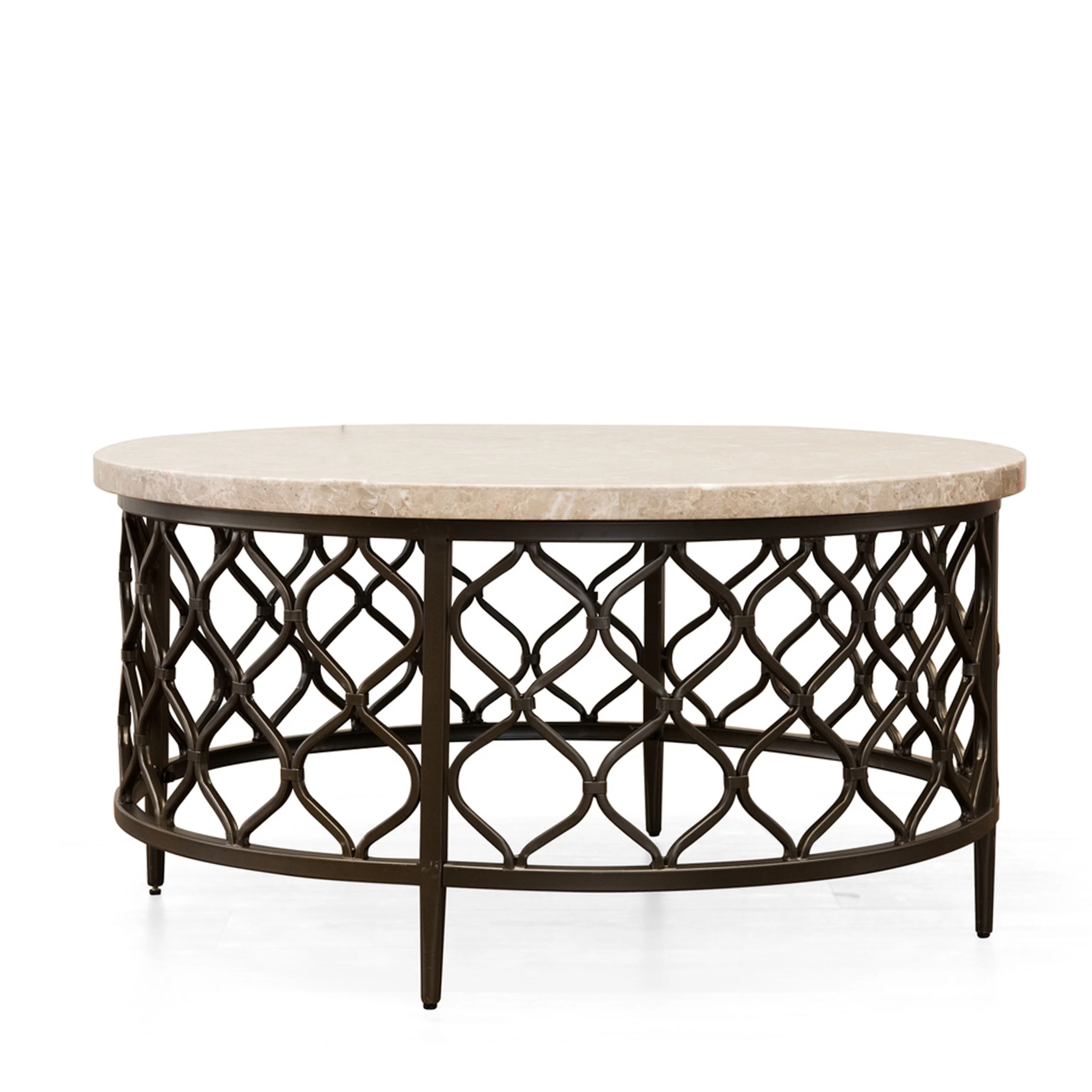 Steve Silver Rockvale Round Stone Top Coffee Table