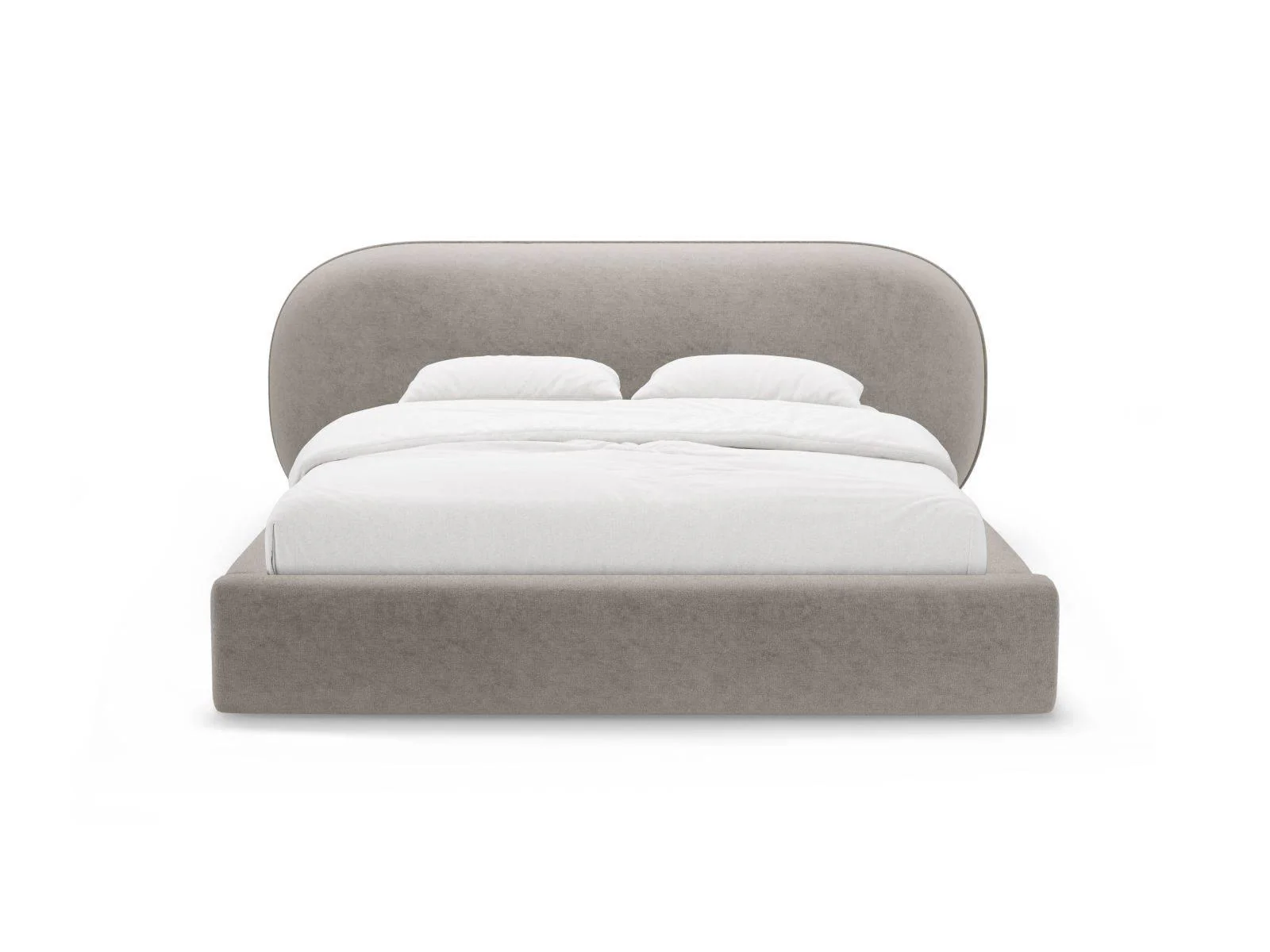 Bedframe Ovalo chenille 140 x 200 met opbergruimte