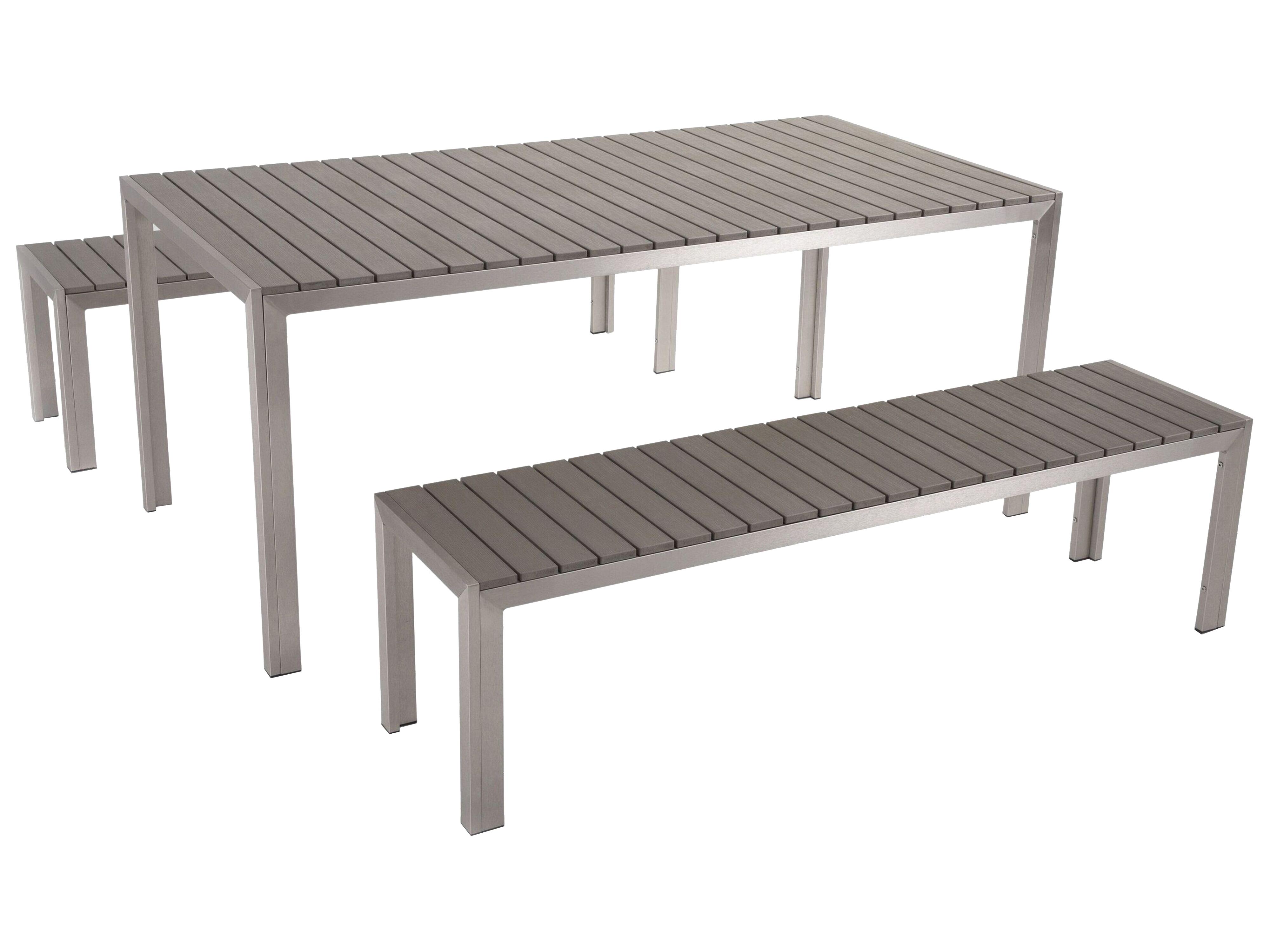 Sun Lounger NARDO Reclining Metal Grey