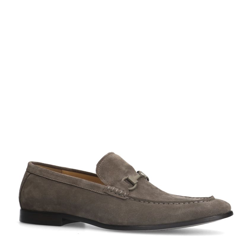 Manfield Bruine suède loafers