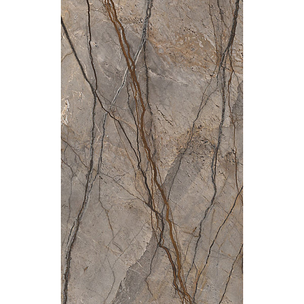 Panneau mural de salle de bain l.150 x H.255 cm, marbre marron, Schulte DécoDesign