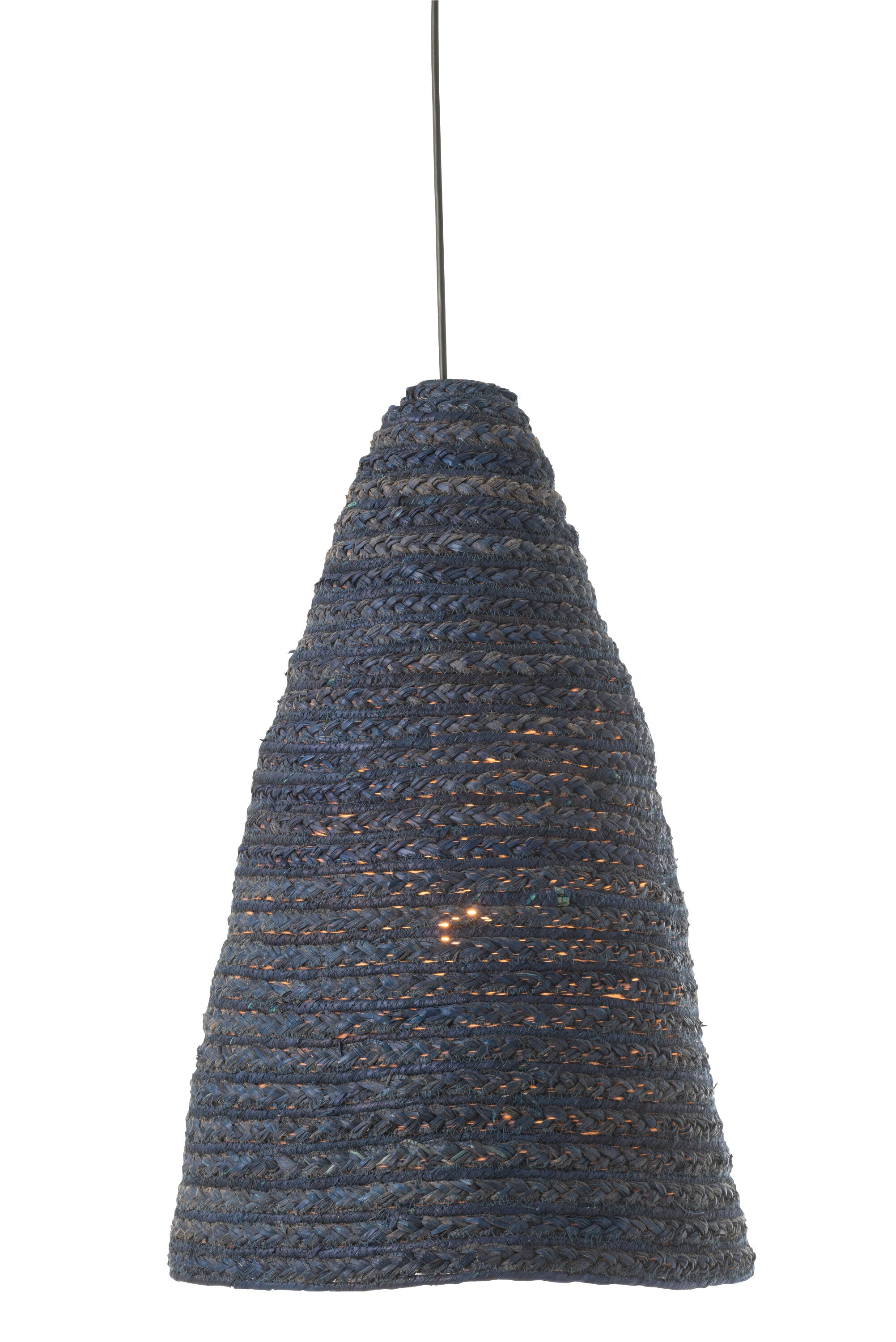 J-Line lampenkap Hangend Maïs - riet - blauw
