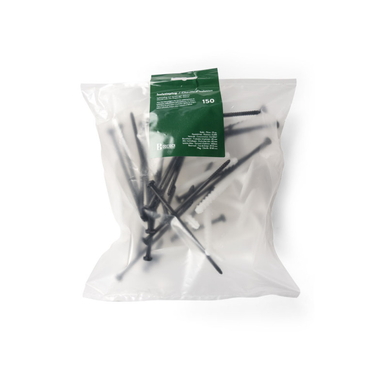 Cheville pour isolation avec clou d'expansion 150 mm 25 pièces COECK