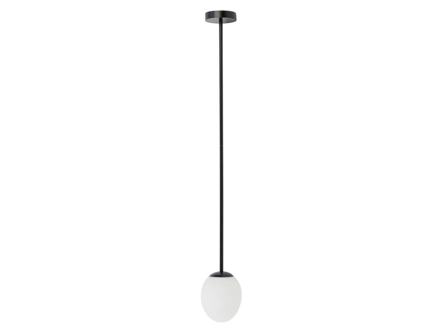 Lampa wisząca łazienkowa Ice Egg szklana czarno-biała