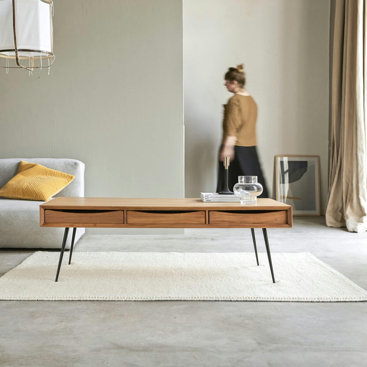 SIMEN - Table basse en teck