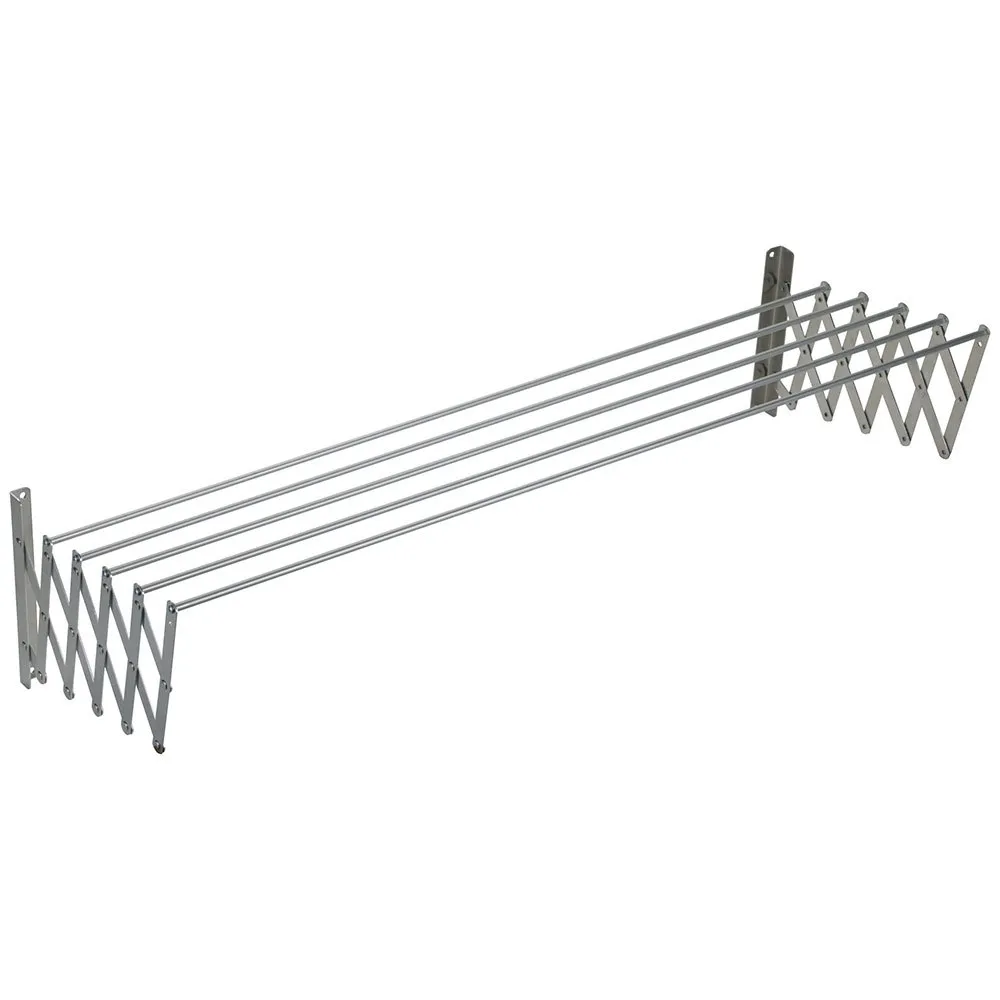 Sauvic 130 cm extendable aluminium clothesline