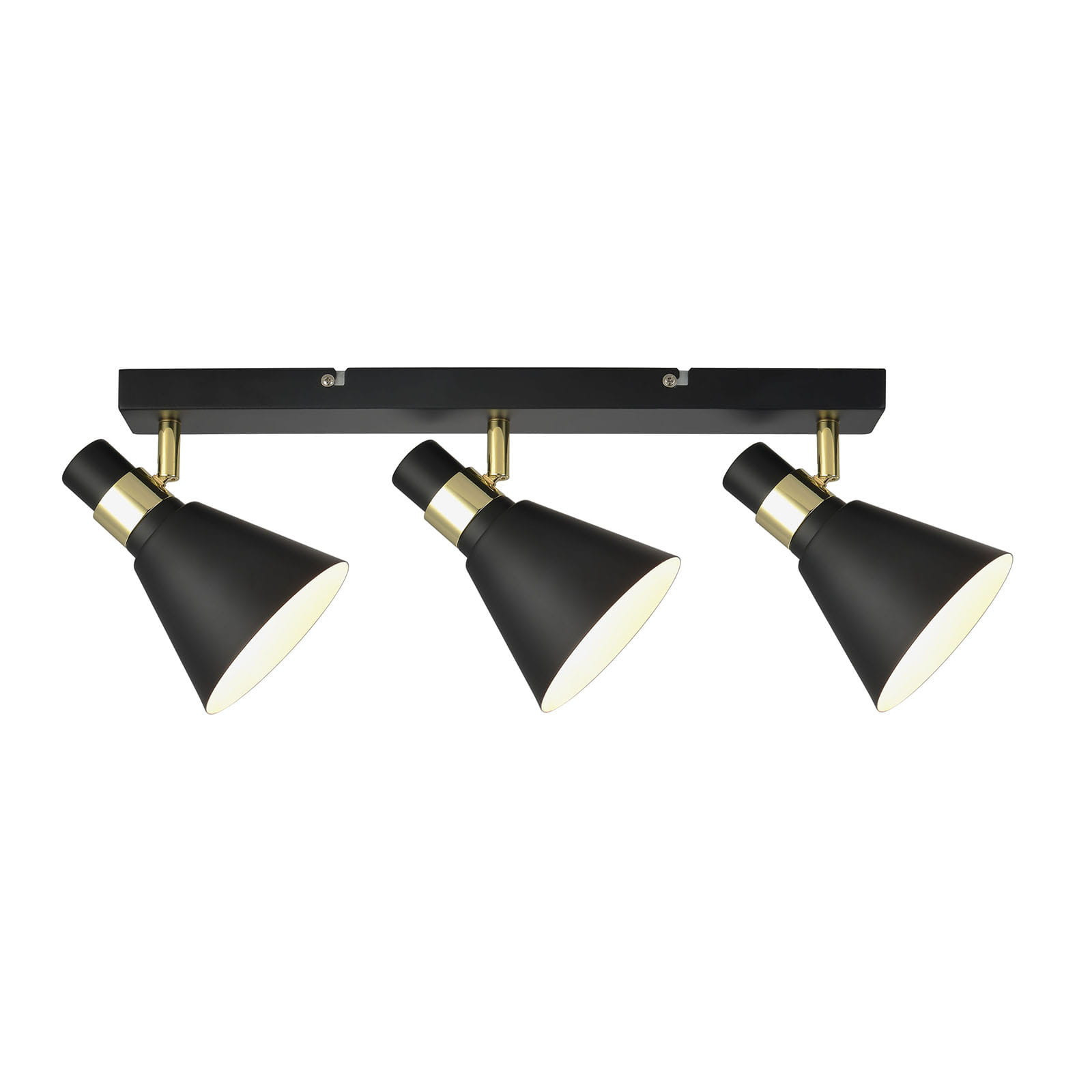 Reflektor sufitowy czarno-złoty BIAGIO 3xE14x40W wym:9x59x20cm Italux