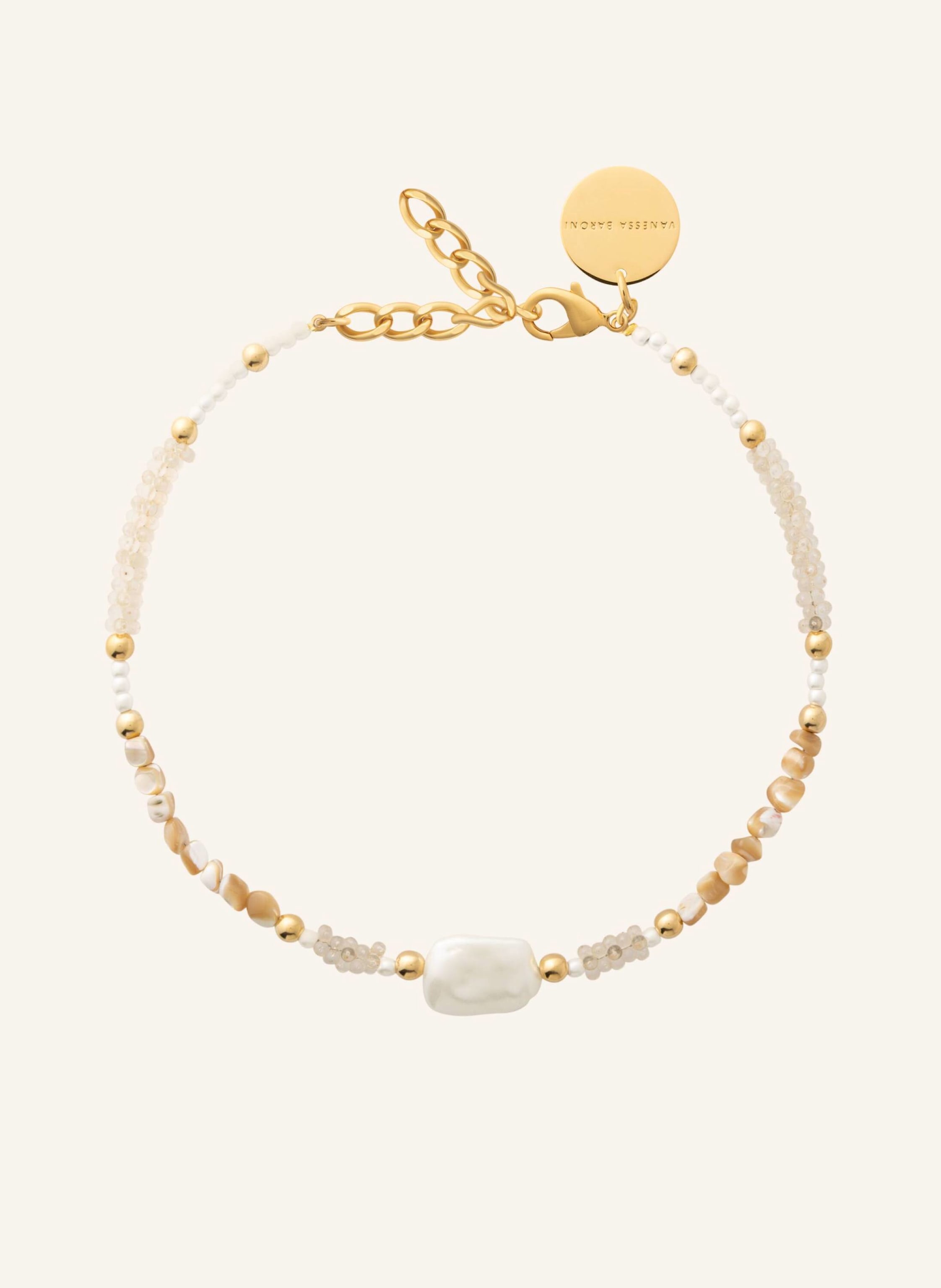 VANESSA BARONI Halsketten SHORE NECKLACE TAUPE by GLAMBOU
