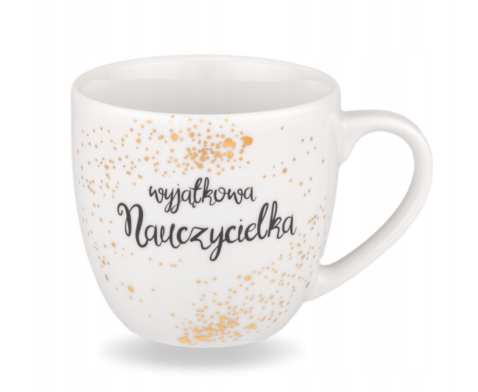 Biały kubek porcelanowy 300 ml - Wyjątkowa nauczycielka