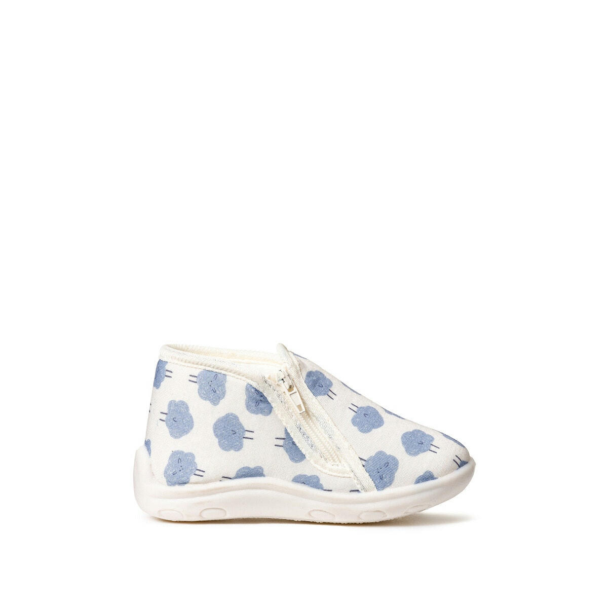 Chaussons zippés, imprimé nuages