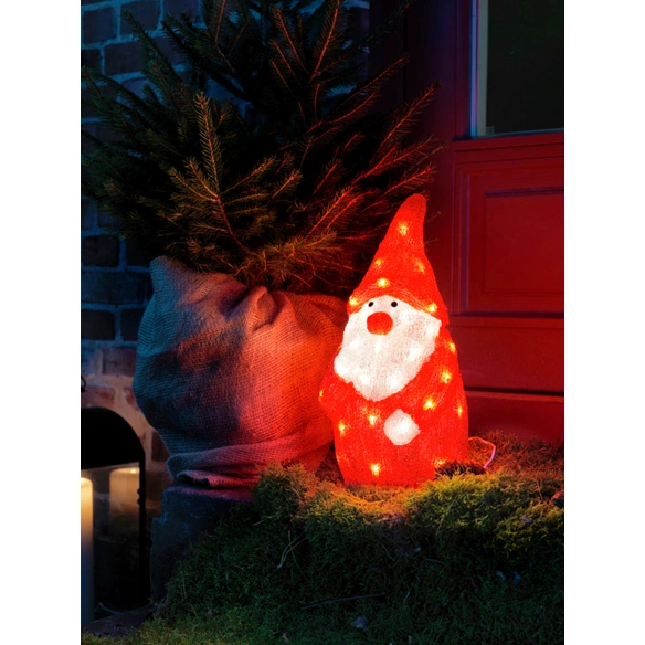 LED-Weihnachtsmann, 40 Dioden, Stecker, rot/weiß