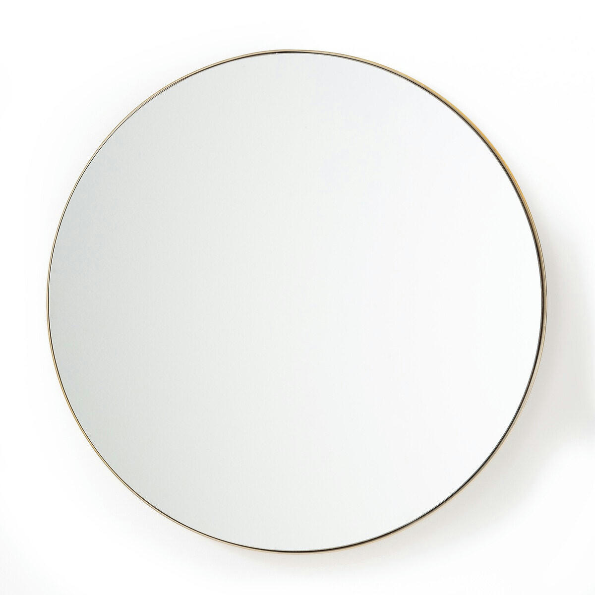 Miroir rond en métal acier Ø90 cm, Iodus
