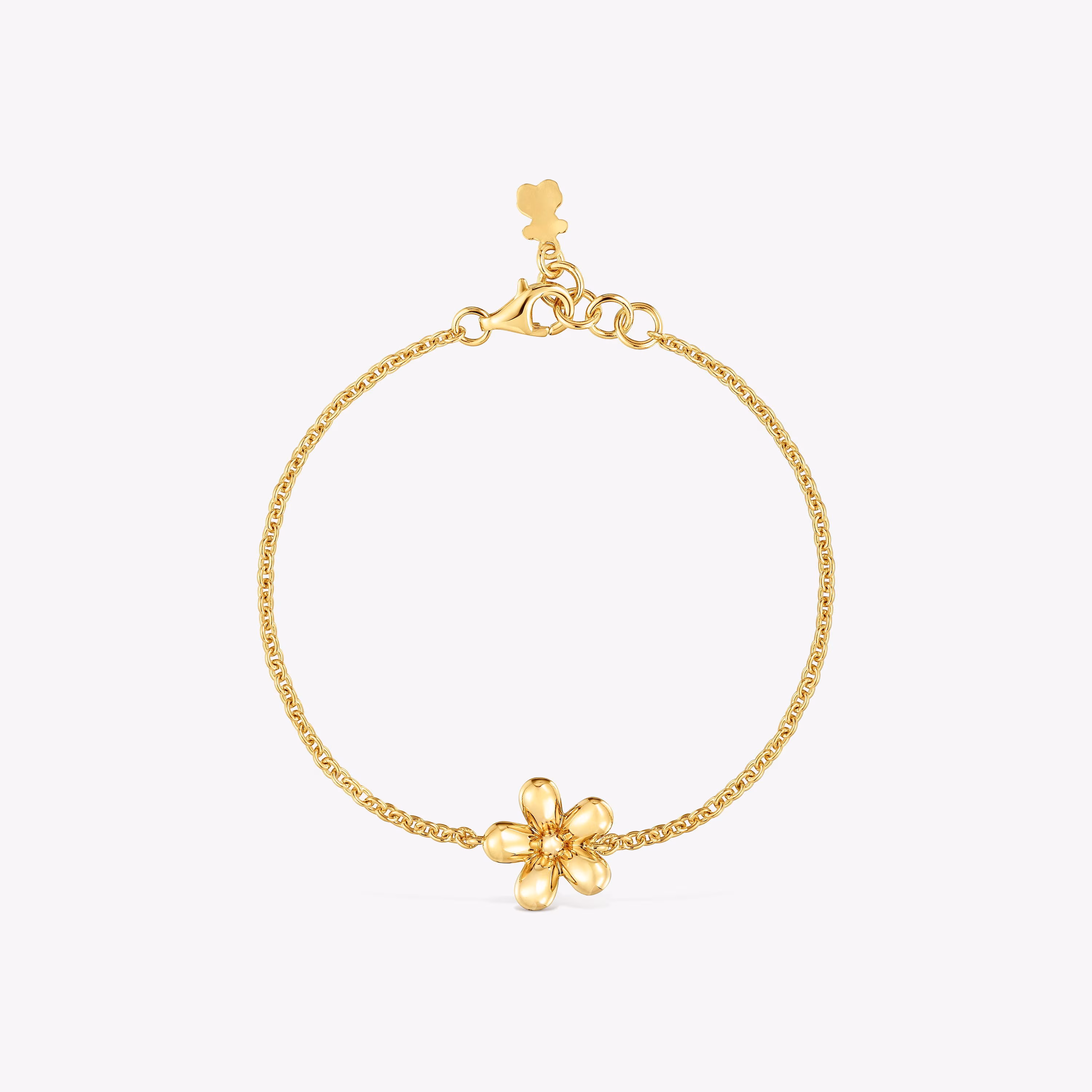 Pulsera cadena con baño de oro de 18 kt sobre plata Daisy