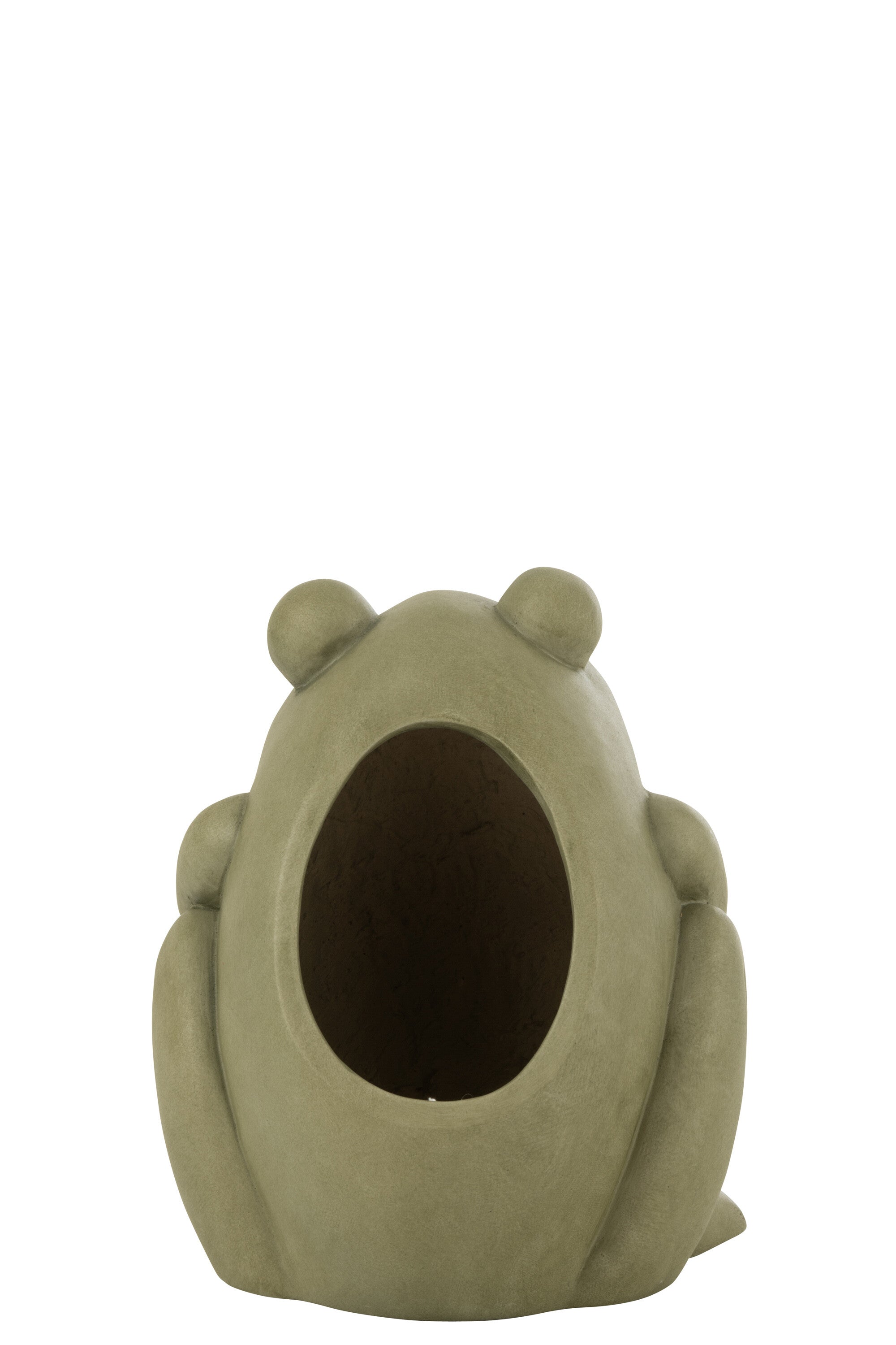 J-Line bloempot Frog - keramiek - groen - large - Ø 27 cm