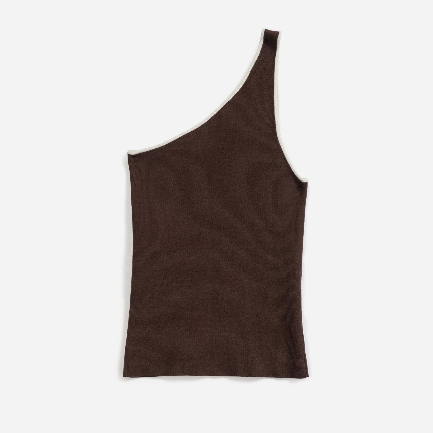 Top TEXTO marron asymétrique